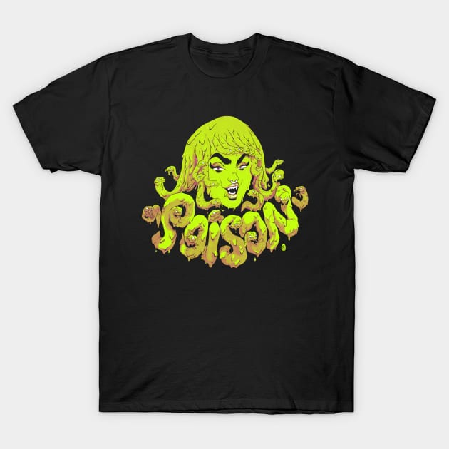 Slime Medusa (black) T-Shirt by RobS